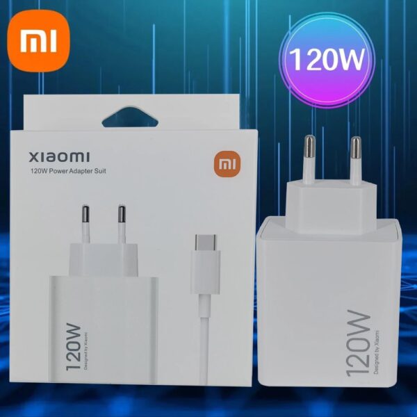Chargeur Xiaomi 120W HyperCharge GaN avec câble pour Redmi et Mi"
