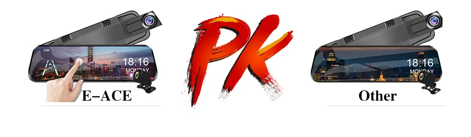 Écran Tactile Enregistreur Vidéo Rétroviseur cam 1440P GPS Wifi 24H Parking DVR Black Box Écran Tactile Enregistreur Vidéo Rétroviseur cam 1440P GPS Wifi 24H Parking DVR Black Box