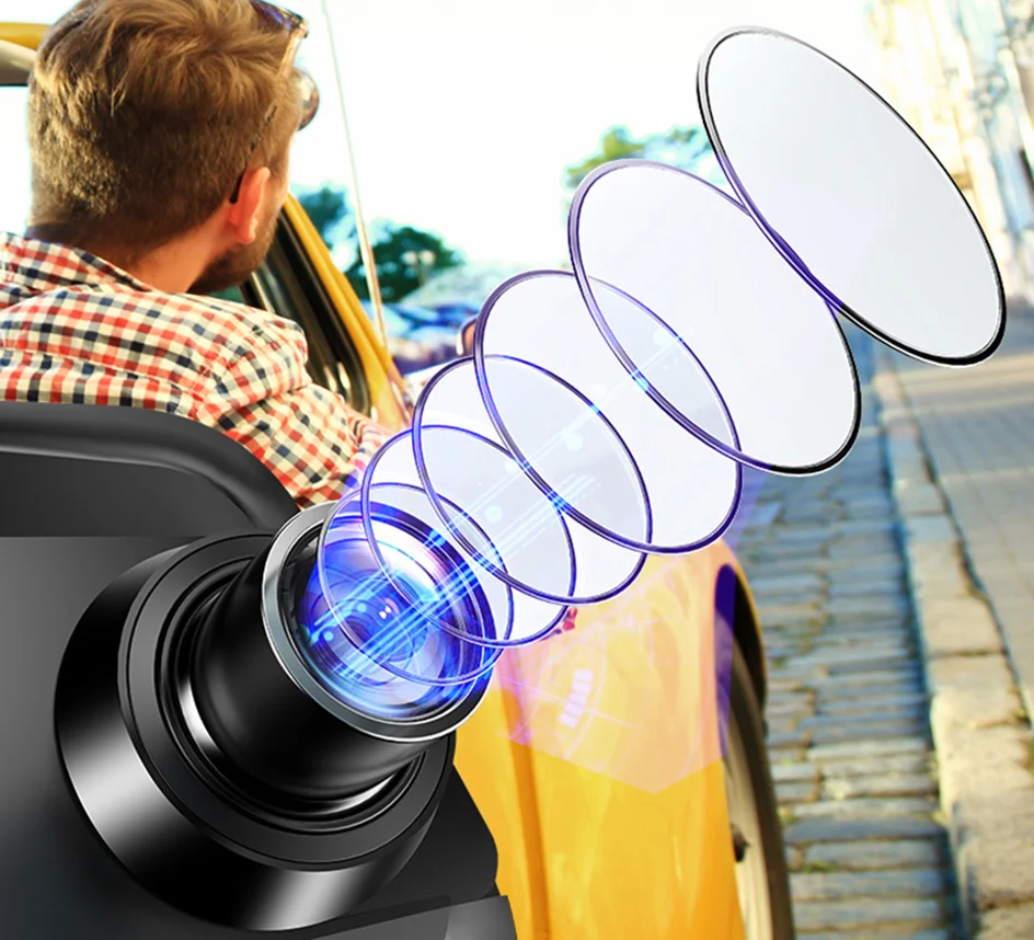 Écran Tactile Enregistreur Vidéo Rétroviseur cam 1440P GPS Wifi 24H Parking DVR Black Box