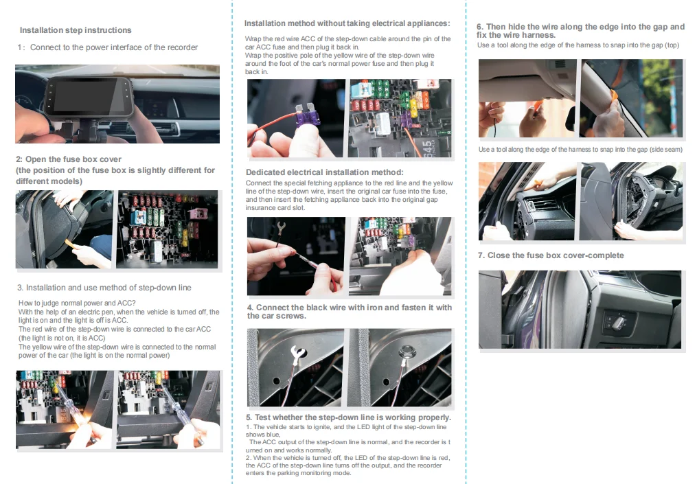 DashCam 4K WiFi caméra d'enregistrement de voiture DVR enregistreur vidéo boîte noire avant et arrière double canaux 24H Mode de stationnement HD Vision nocturne