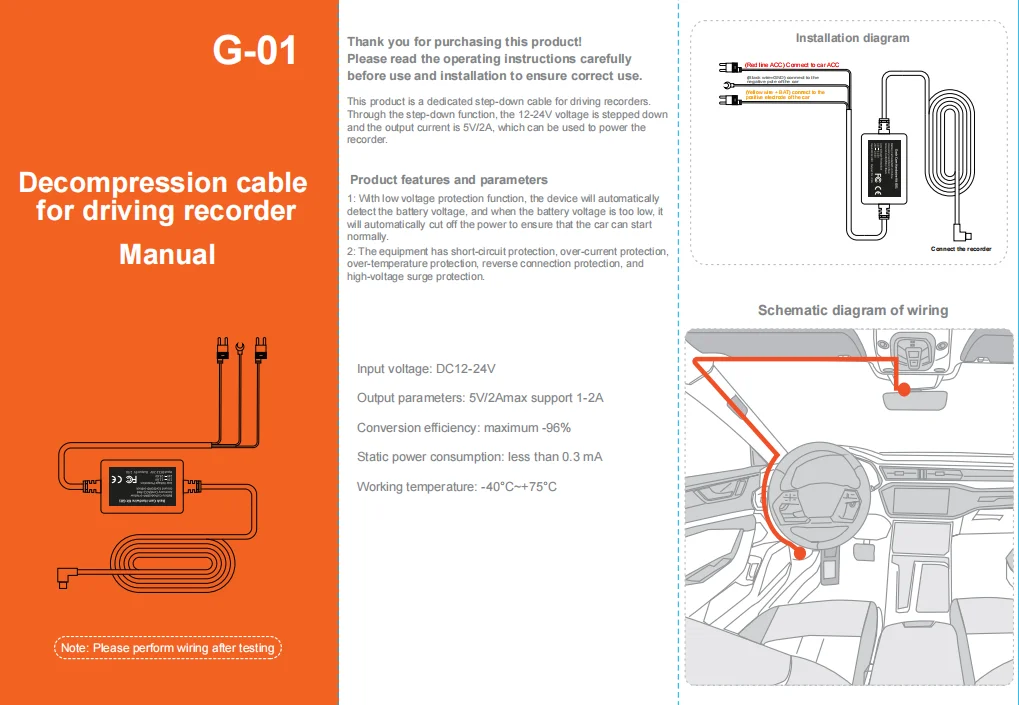 DashCam 4K WiFi caméra d'enregistrement de voiture DVR enregistreur vidéo boîte noire avant et arrière double canaux 24H Mode de stationnement HD Vision nocturne