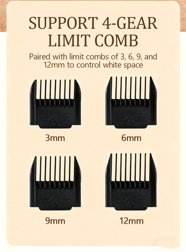 Kemei KM-1596 rasoir professionnel pour animaux de compagnie USB charge intelligente réglable poils de chien électrique tondeuse poussoir de style