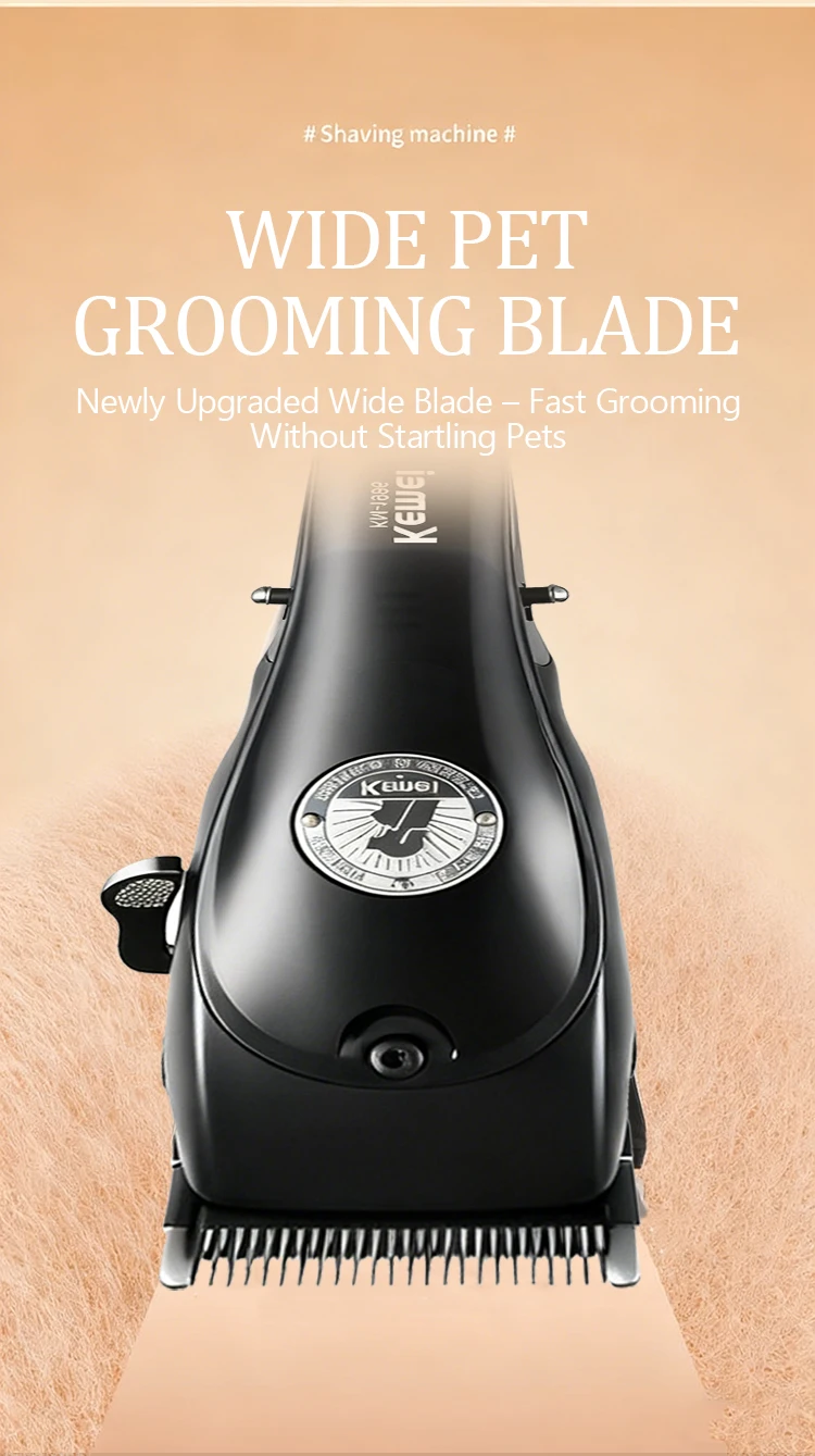 Kemei KM-1596 rasoir professionnel pour animaux de compagnie USB charge intelligente réglable poils de chien électrique tondeuse poussoir de style