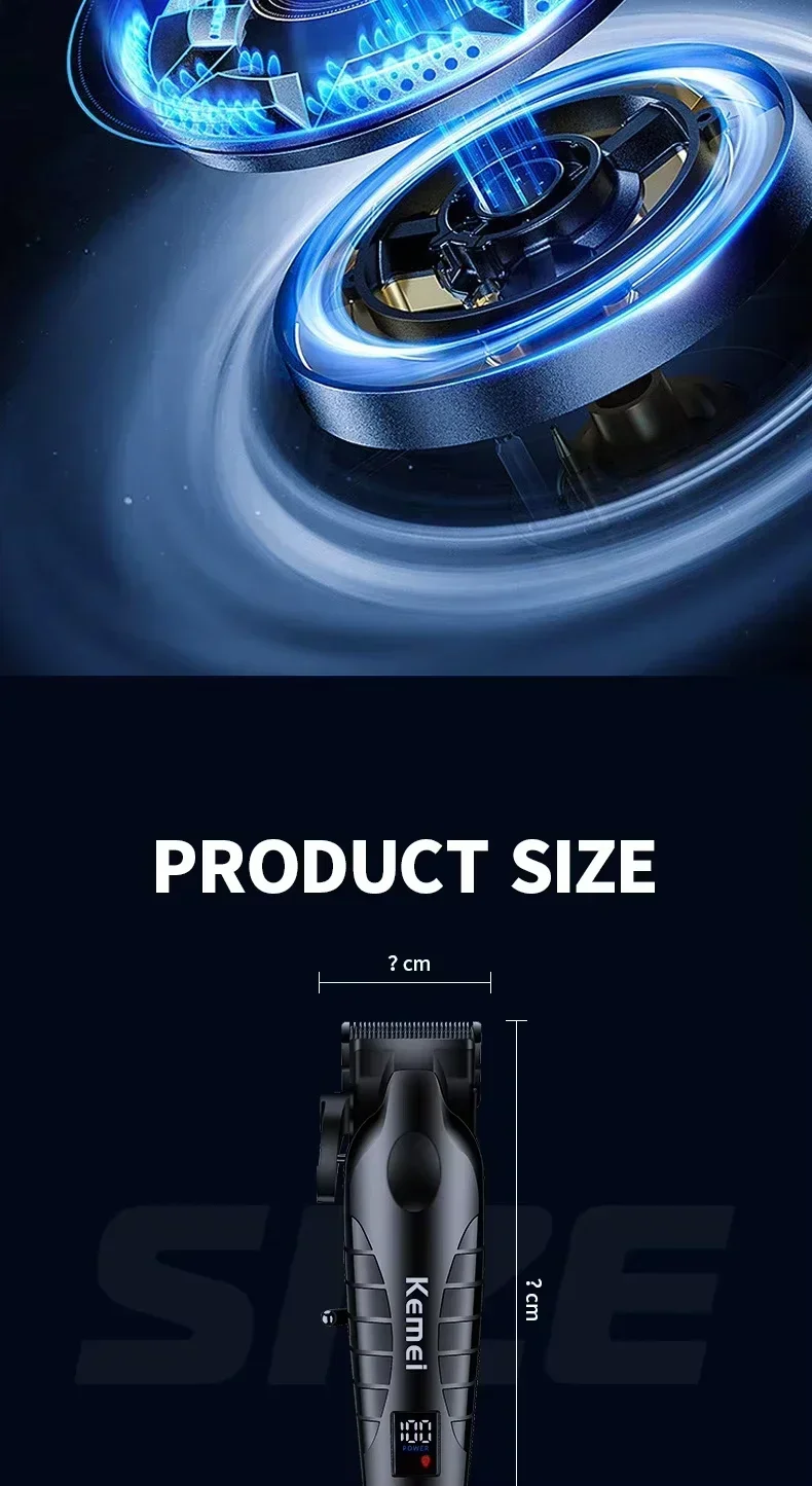Kemei KM-2290 KM-2293 KM-T95 nouvelle Machine de découpe professionnelle rasoir électrique tondeuses à cheveux avec écran LCD tondeuse à cheveux pour hommes