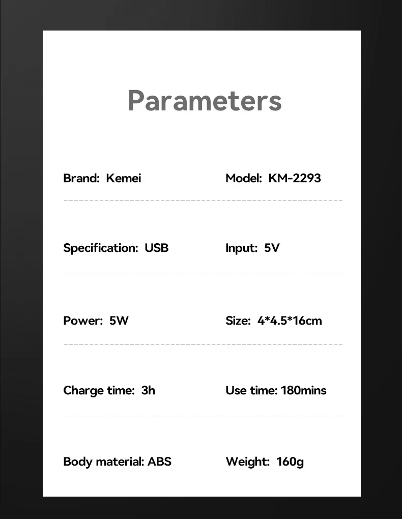 Kemei KM-2290 KM-2293 KM-T95 nouvelle Machine de découpe professionnelle rasoir électrique tondeuses à cheveux avec écran LCD tondeuse à cheveux pour hommes