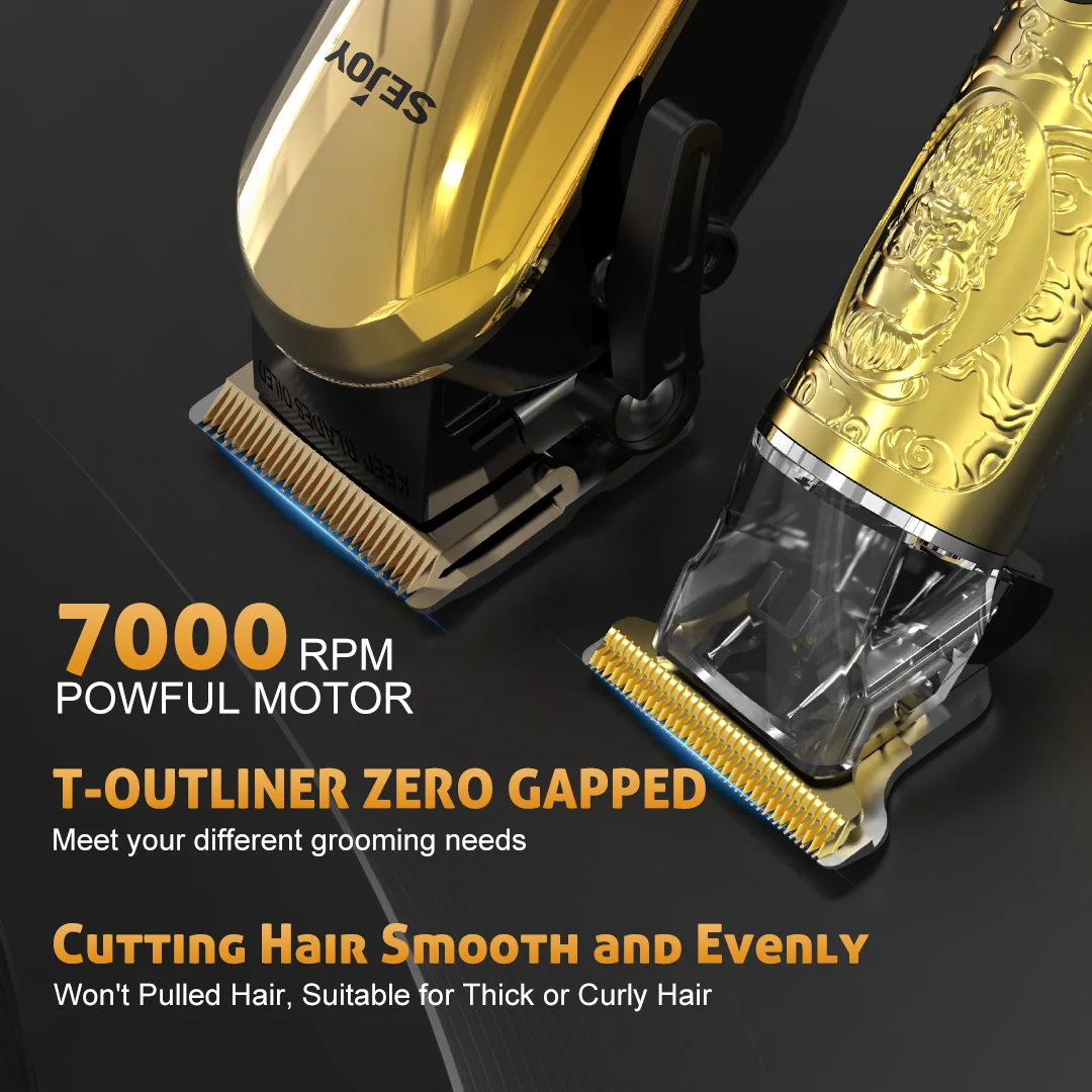 Kit de tondeuses à cheveux rechargeables pour hommes, ensemble de tondeuses et tondeuses professionnelles, tondeuse à barbe sans fil, tondeuses de barbier, cadeau