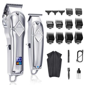 Tondeuse à cheveux professionnelle Limural K11S + I11 – Écran LED, sans fil, kit barbier complet
