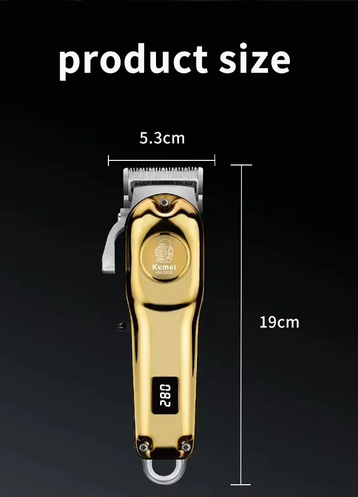 Kemei KM-678 KM-2024 KM-2628 tondeuses à cheveux électriques professionnelles tondeuse à barbe Rechargeable hommes rasoir tondeuse à cheveux Kit
