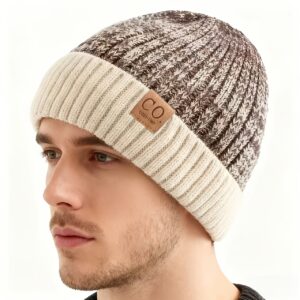Bonnet Tricoté Unisexe Épais et Chaud | Tissu Tricoté Tendance, Protection des Oreilles, Disponible en 7 Couleurs, Idéal pour l'Hiver, l'Extérieur et les Tenues Décontractées