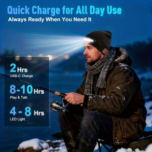 Bonnet sans fil lumineux LED | Coloré, Cool, Fête de Noël, Non, Style d'écouteur ouvert, Convient aux couples comme cadeau.