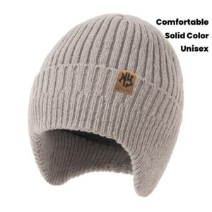Bonnet unisexe avec logo NY, doublé en polaire épaisse et chaud, protection des oreilles, chapeau d'extérieur coupe-vent et résistant au froid pour femmes, bonnet décontracté unisexe avec rabats d'oreilles intégrés, bonnet de ski doux et confortable pour les sports de plein air et le quotidien