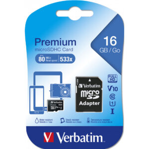 Carte Micro SD Verbatim Premium 16 GB
