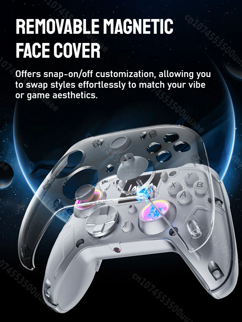 Lenovo X01 1.44 pouces contrôleur sans fil d'écran intelligent 3 Modes pour commutateur PS4 IOS Android PC TV manette de jeu à bouton arrière Programmable