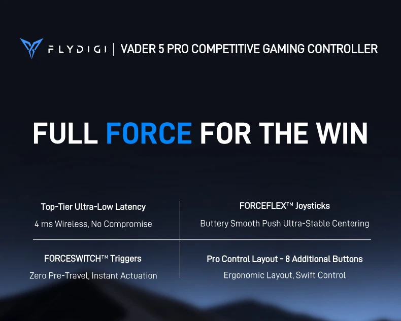 En Stock Flydigi Vader 5 Pro version mondiale contrôleur de manette de jeu Bluetooth sans fil multiplateforme pour tablette Steam Mobile PC NS2