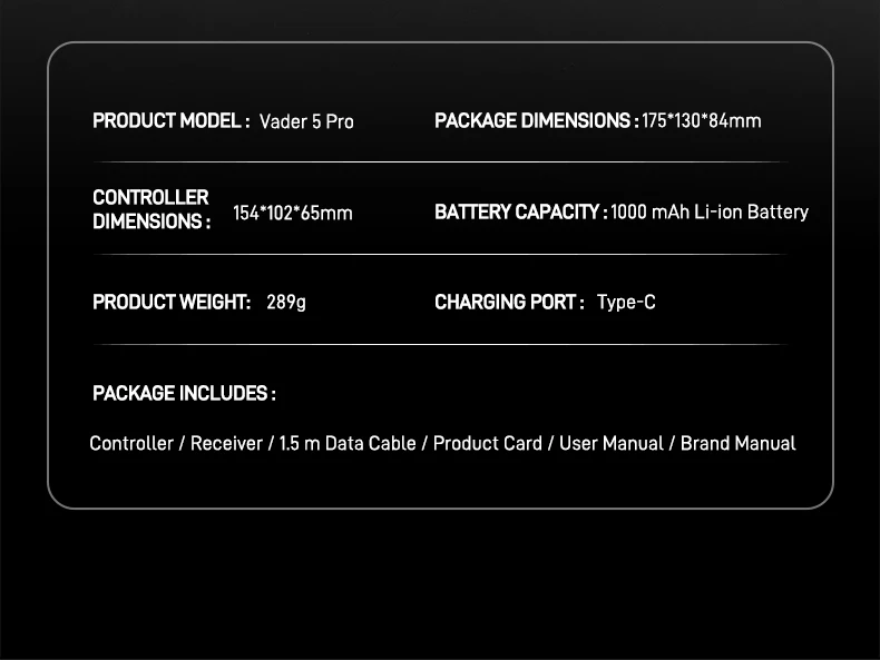 En Stock Flydigi Vader 5 Pro version mondiale contrôleur de manette de jeu Bluetooth sans fil multiplateforme pour tablette Steam Mobile PC NS2