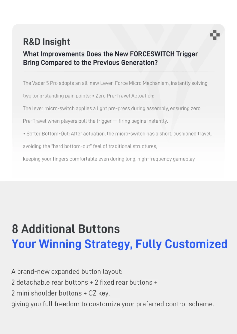 En Stock Flydigi Vader 5 Pro version mondiale contrôleur de manette de jeu Bluetooth sans fil multiplateforme pour tablette Steam Mobile PC NS2