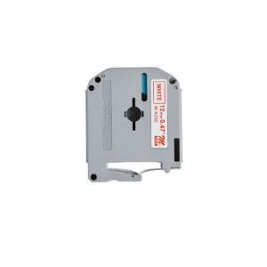 Ruban Laminé pour Etiqueteuses Brother M-K232B Blanc Rojo/Blanco 12 mm
