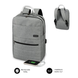 Sac à Dos pour Portable et Tablette avec Sortie USB Subblim SUB-BP-3EAP001 Gris