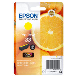 Cartouche d'encre originale Epson C13T33444012 Jaune