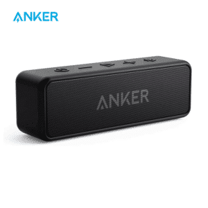 Enceinte Bluetooth Anker Soundcore 2, Basses Enormes avec Double Haut-Parleurs de Basses, Batterie 24H, IPX7 Amélioré, Enceinte Sans Fil (Rénovation Générale)