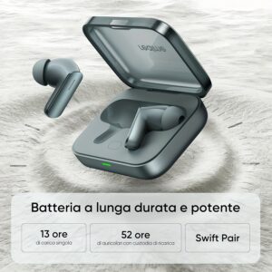 realme Buds Air 7 Écouteurs Sans Fil, Haut-Parleur Bass Mega Titanium de 12.4 mm, ANC Intelligent à 52 dB, Audio Hi-Res & LHDC 5.0, Autonomie Jusqu'à 52 Heures, Son Stéréo 360°