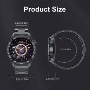 Montre Connectée SIEMORL pour Hommes - Écran AMOLED 1,43 Pouces Toujours Allumé avec Appel sans Fil, 110+ Modes Sportifs, Lecteur de Musique, Suivi d'Activité et Prévision météo – Compatible iPhone & Android