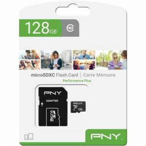 Carte Mémoire Micro SD avec Adaptateur PNY Performance Plus 128 GB