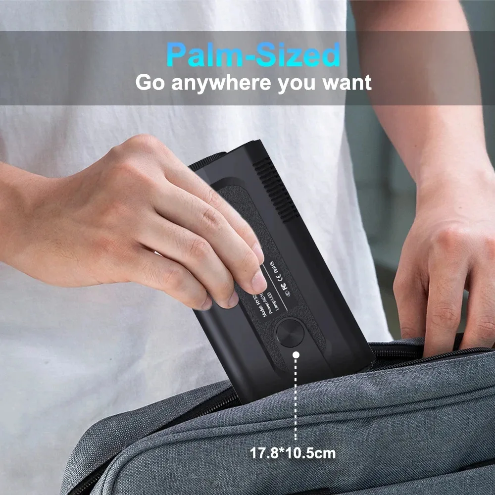 HY320 vidéoprojecteur 4k natif 720p Android projecteurs 300ANSI Wifi cinéma Portable 180 ° Rotable 1080p HY300 amélioré