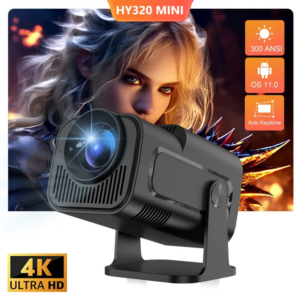 HY320 vidéoprojecteur 4k natif 720p Android projecteurs 300ANSI Wifi cinéma Portable 180 °   Rotable 1080p HY300 amélioré