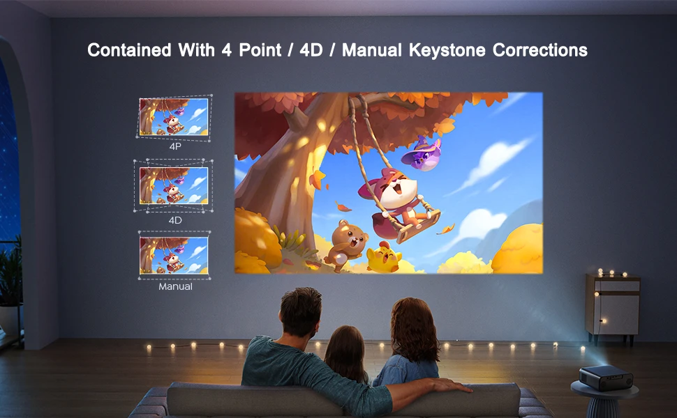 Vidéoprojecteur 4K Auto Focus/Keystone, 26000 Lumens Projecteur WiFi6 Bluetooth Full HD 1080P WiMiUS Vidéoprojecteur Portable 4K