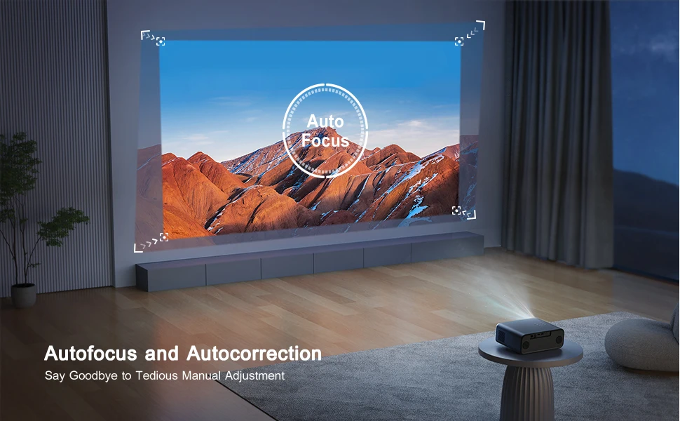 Vidéoprojecteur 4K Auto Focus/Keystone, 26000 Lumens Projecteur WiFi6 Bluetooth Full HD 1080P WiMiUS Vidéoprojecteur Portable 4K