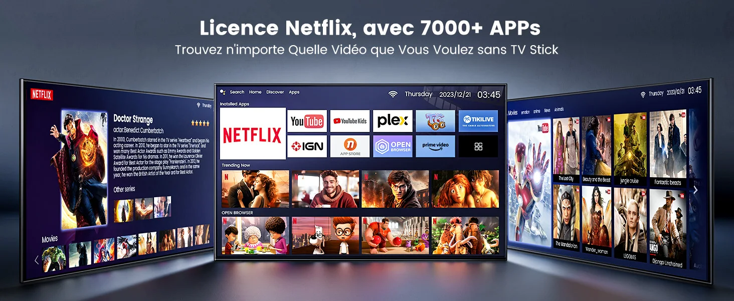 Wimius 4K Netflix projecteur officiel 30000Lumens mise au point automatique/Keystone natif 1080p WIFI6 Bluetooth prise en charge Dolby Home Cinema