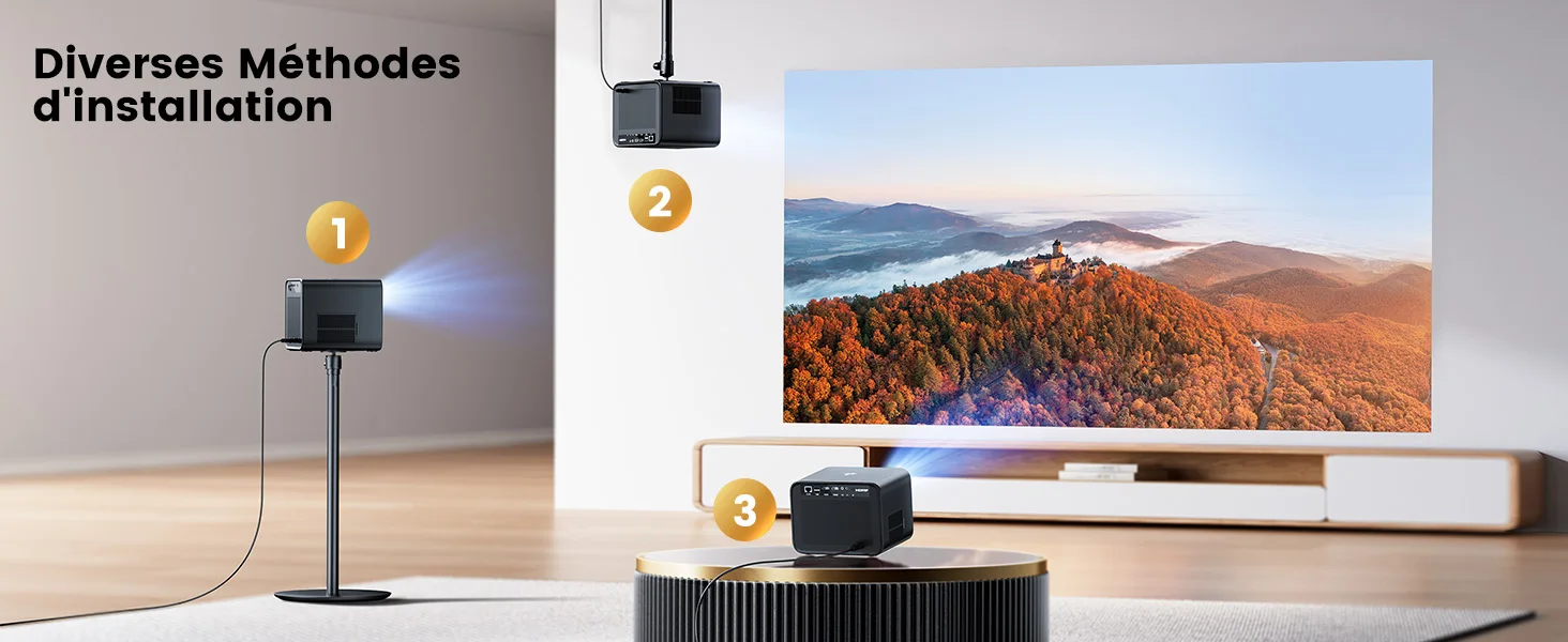 Wimius 4K Netflix projecteur officiel 30000Lumens mise au point automatique/Keystone natif 1080p WIFI6 Bluetooth prise en charge Dolby Home Cinema