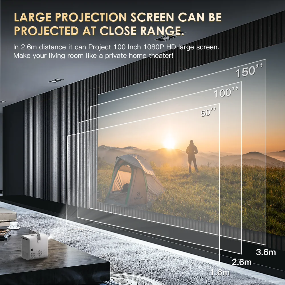 HONGTOP P10 Smart 4K Android WiFi Portable 1080P Home cinéma vidéo LED Bluetooth Mini projecteur 4GB 64GB Android 10 projecteur