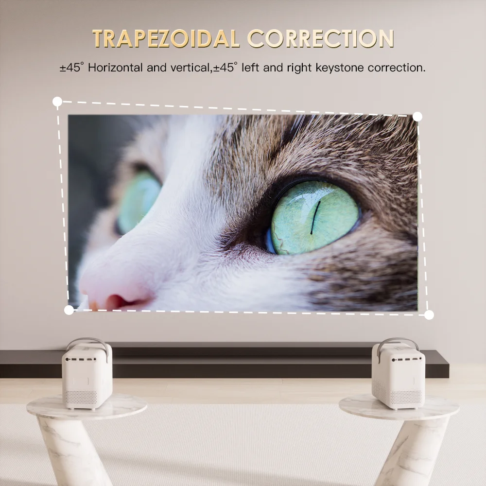 HONGTOP P10 Smart 4K Android WiFi Portable 1080P Home cinéma vidéo LED Bluetooth Mini projecteur 4GB 64GB Android 10 projecteur