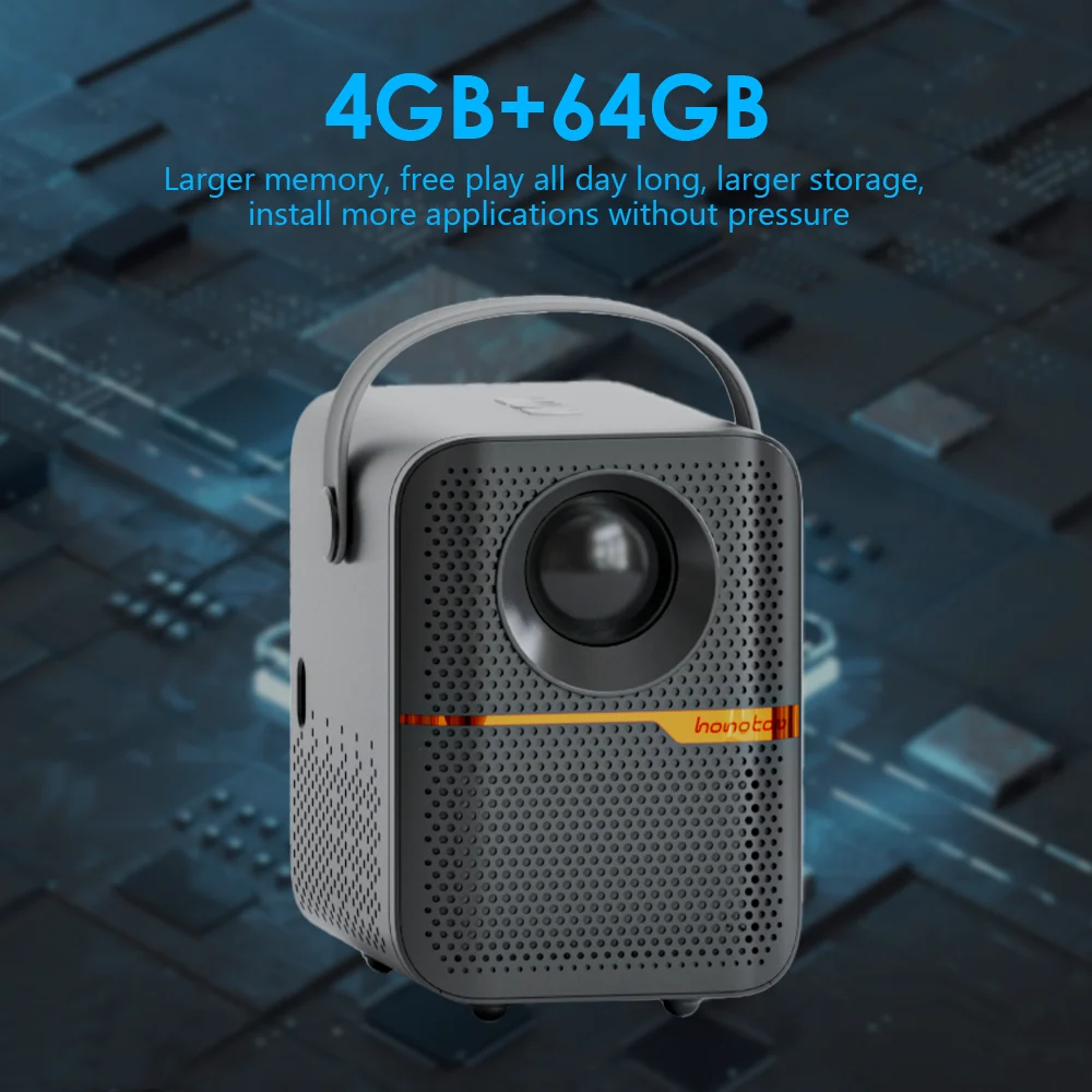 HONGTOP P10 Smart 4K Android WiFi Portable 1080P Home cinéma vidéo LED Bluetooth Mini projecteur 4GB 64GB Android 10 projecteur