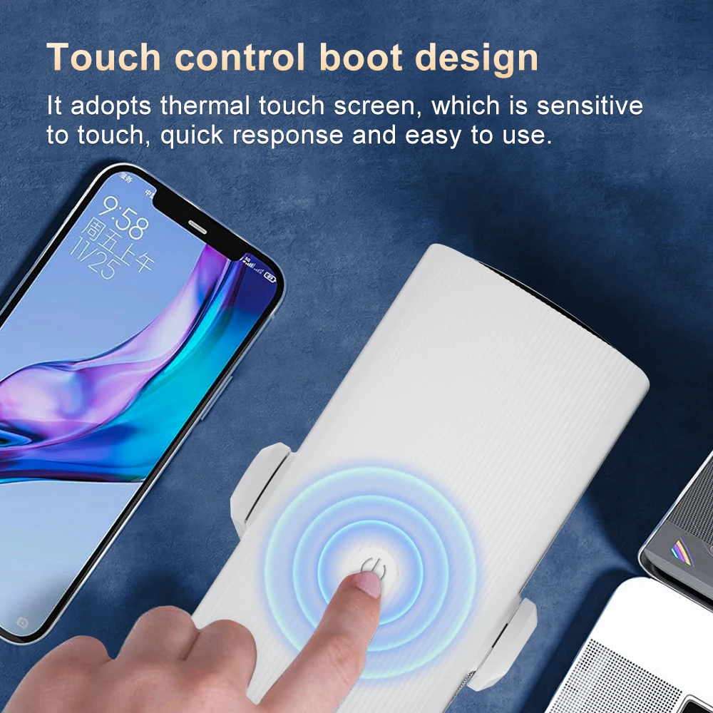 Salange Projecteur 4K K2 Smart Android11 ​​Batterie intégrée Haut-parleur Bluetooth WIFI Mise au point automatique Correction trapézoïdale Style libre pour Samsung iPhone Android Téléphone Projecteur de film extérieur