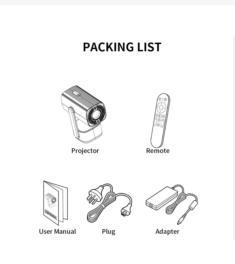 Salange Projecteur 4K K2 Smart Android11 ​​Batterie intégrée Haut-parleur Bluetooth WIFI Mise au point automatique Correction trapézoïdale Style libre pour Samsung iPhone Android Téléphone Projecteur de film extérieur