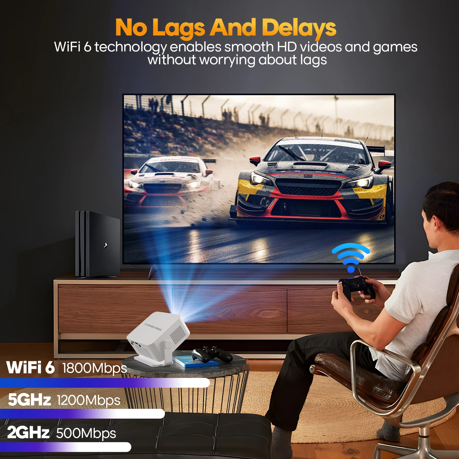 Magcubic – projecteur Android 14 4K à mise au point automatique, 400ANSI 8K natif 720P HY300 Max, avec Wifi6 BT5.4 Allwinner H726, Portable pour l'extérieur