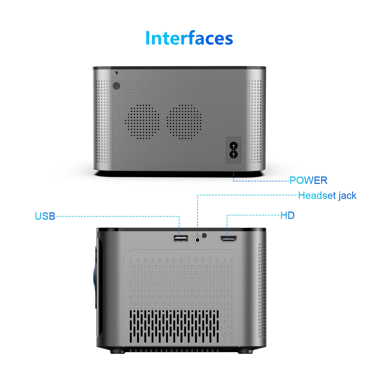 Magcubic HY350 Pro projecteur domestique natif 1080P Full HD 4K décodage 580 ANSI Allwinner H713 Quad-Core 2GB 32GB commande vocale