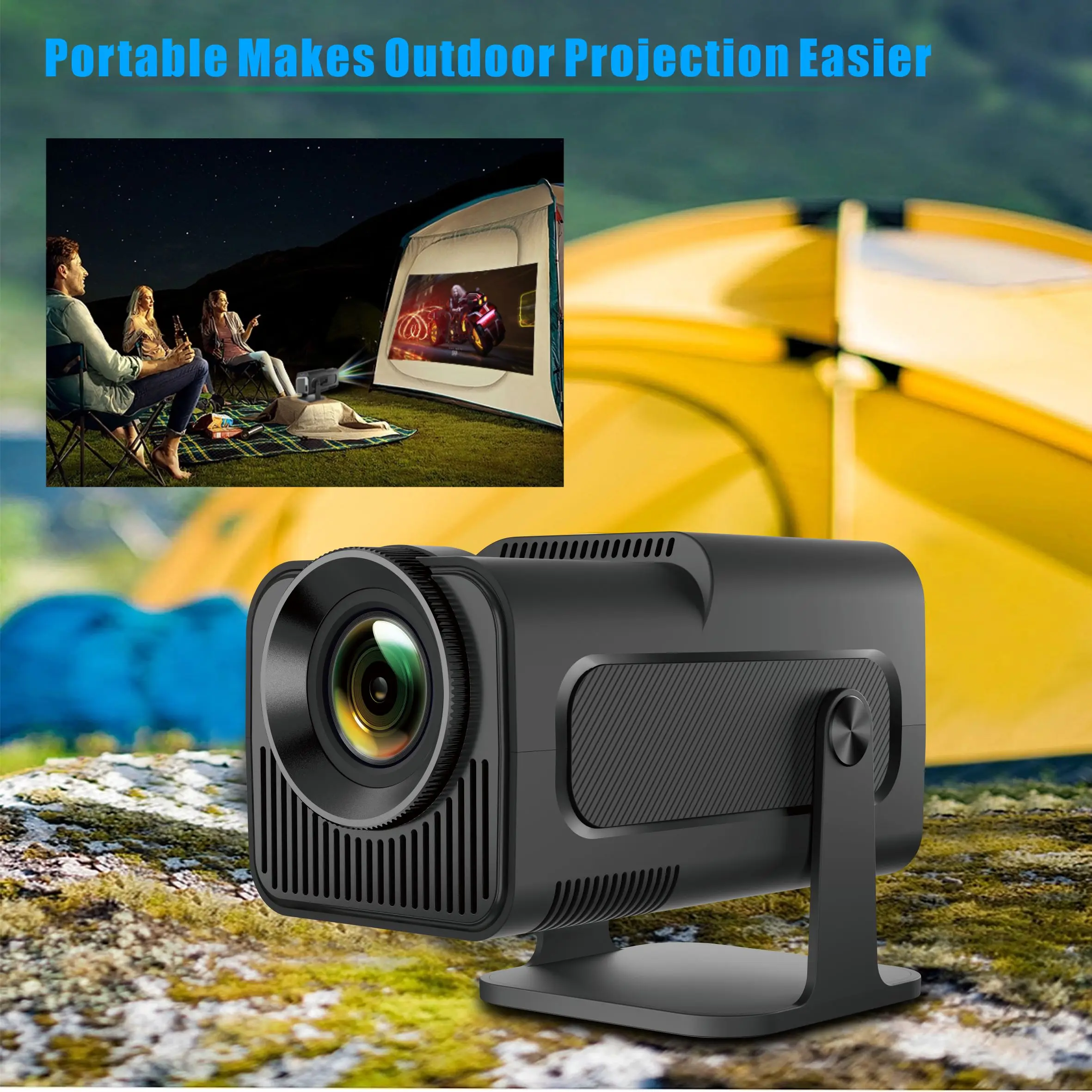 Projecteur intelligent pour home cinéma en plein air, 4K, HY320, Mini, Android 11, Touriste, WiFi 6, 200 ANSI, Allwinner, H713, BTpig, 1080P, 1980*1080P, Provaincu ou