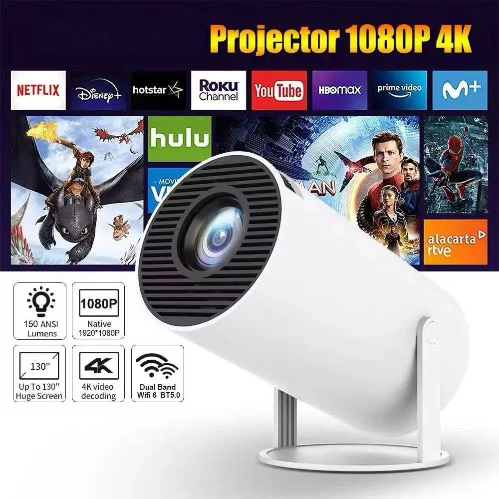 Hy300 Pro et FY300 nouveau projecteur 4K Wifi 1080P 1280*720P HD Home cinéma extérieur Portable vidéo films Led Mini projecteur
