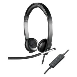 Casques avec Microphone Logitech 981-000519 USB 2.0 Noir Argenté