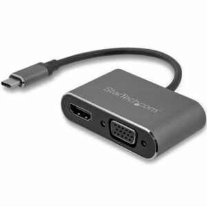 Adaptateur USB C vers VGA/HDMI Startech CDP2HDVGA Noir