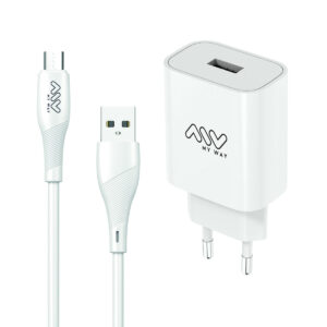 Chargeur mural + Câble USB A vers USB-C Myway Blanc 12 W