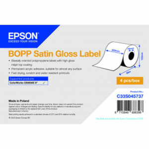 Etiquettes pour Imprimante Epson C33S045737 Brillant (1 Unité)