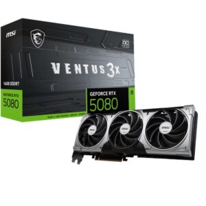 Carte Graphique MSI RTX 5080 16G VENTUS 3X OC 16 GB GEFORCE RTX 5080 GDDR6X GDDR7