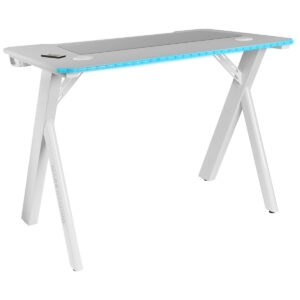 Bureau Mars Gaming MGD100RGBW Blanc Acier 100 x 60 cm