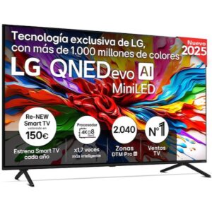 TV intelligente LG 75QNED92A6A 4K Ultra HD 75" HDR Wi-Fi DVB-S2 QNED