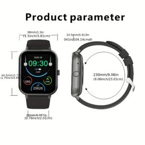 Montre Connectée pour Hommes et Femme Cadeau, Écran Tactile Intégral de 4,65 cm avec Capacités d'Appel Textuel Android iPhone, Montre Suivi Fitness Mode Exercice Podomètre Distance Calories 100+ Modes Sport IP68 Étanche Compagnon Entraînement Tracker Activité Quotidienne Style Moderne Design Hautes Performances Affichage Robuste Multifonction Appels Utilisateurs Techno Amoureux du Bien-Être